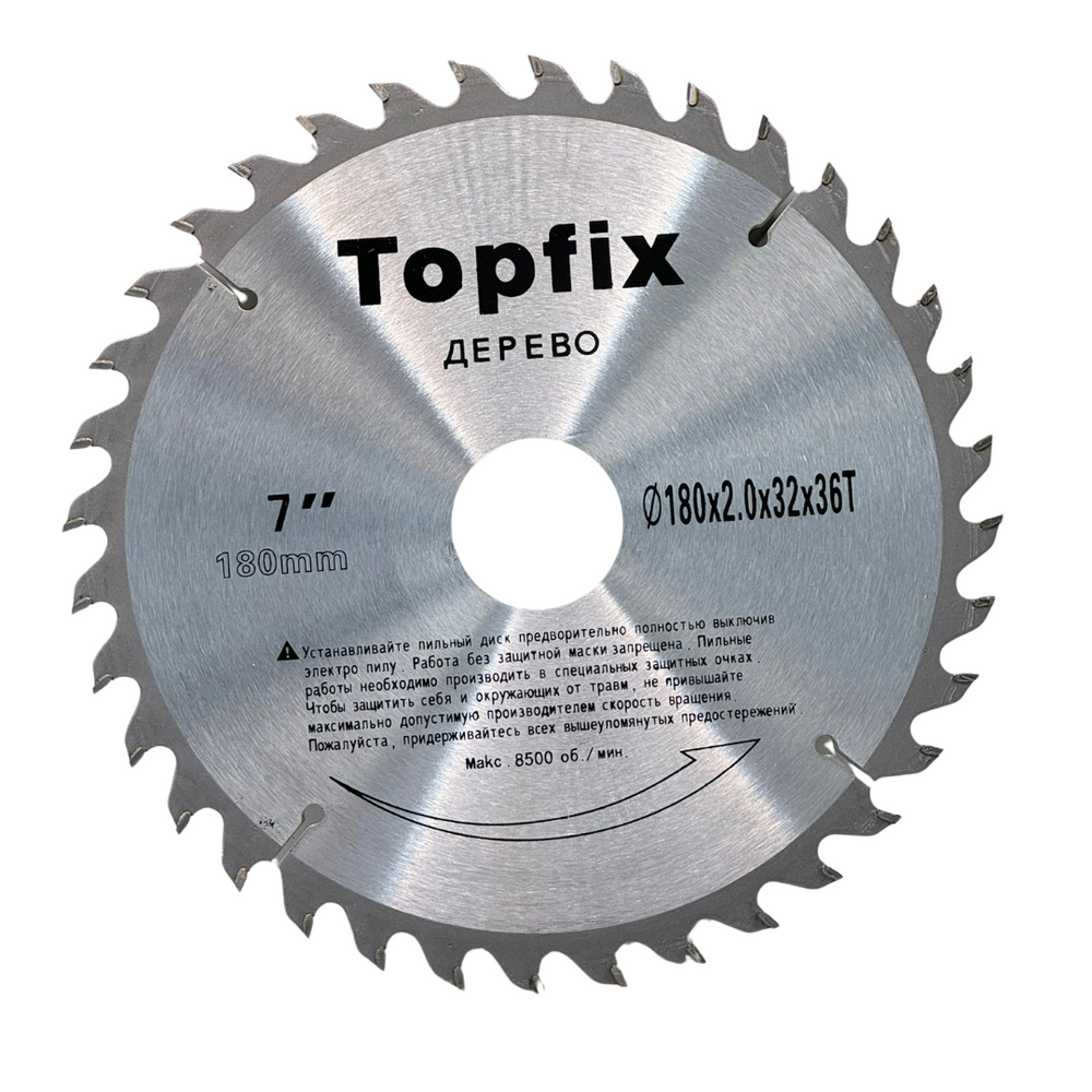 Пильний диск по дереву Topfix 180&times;32&times;36T topfix-503 фото